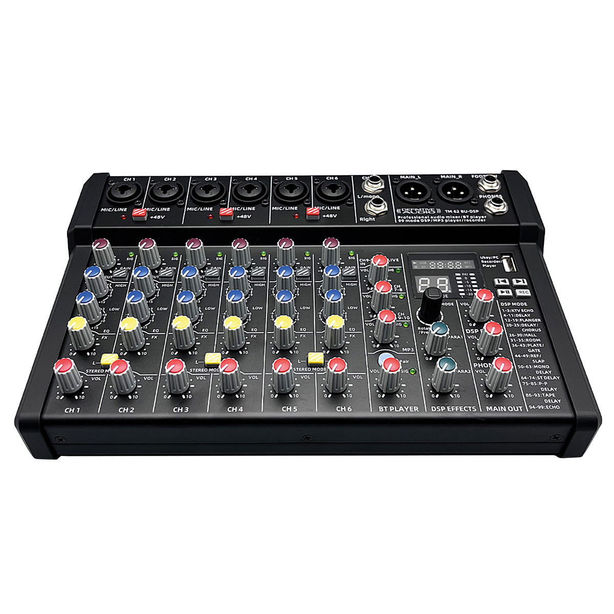 Console de mixage analogique DEFINITIVE AUDIO TM 62 BU-DSP