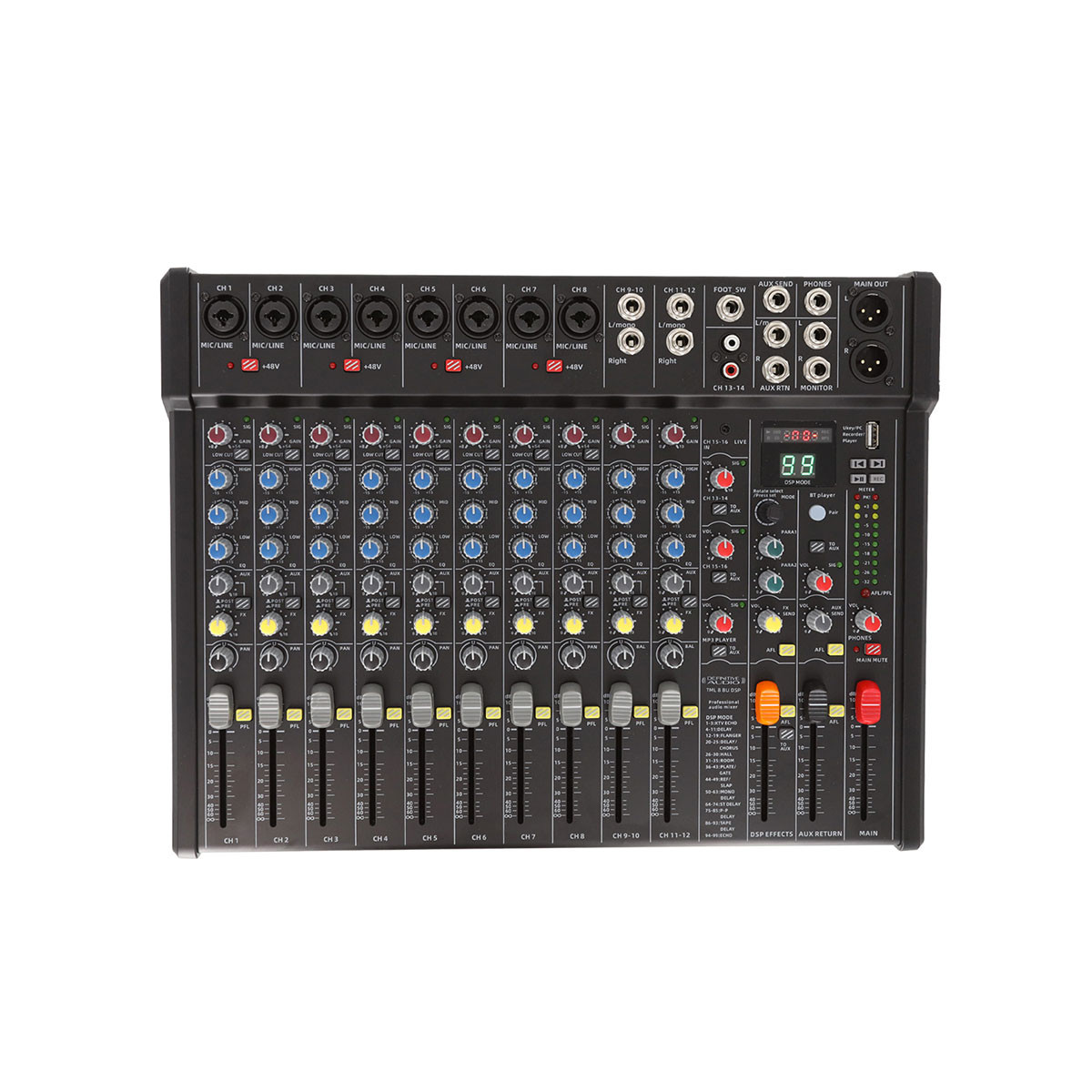 Console de mixage analogique DEFINITIVE AUDIO TML 8 BU DSP